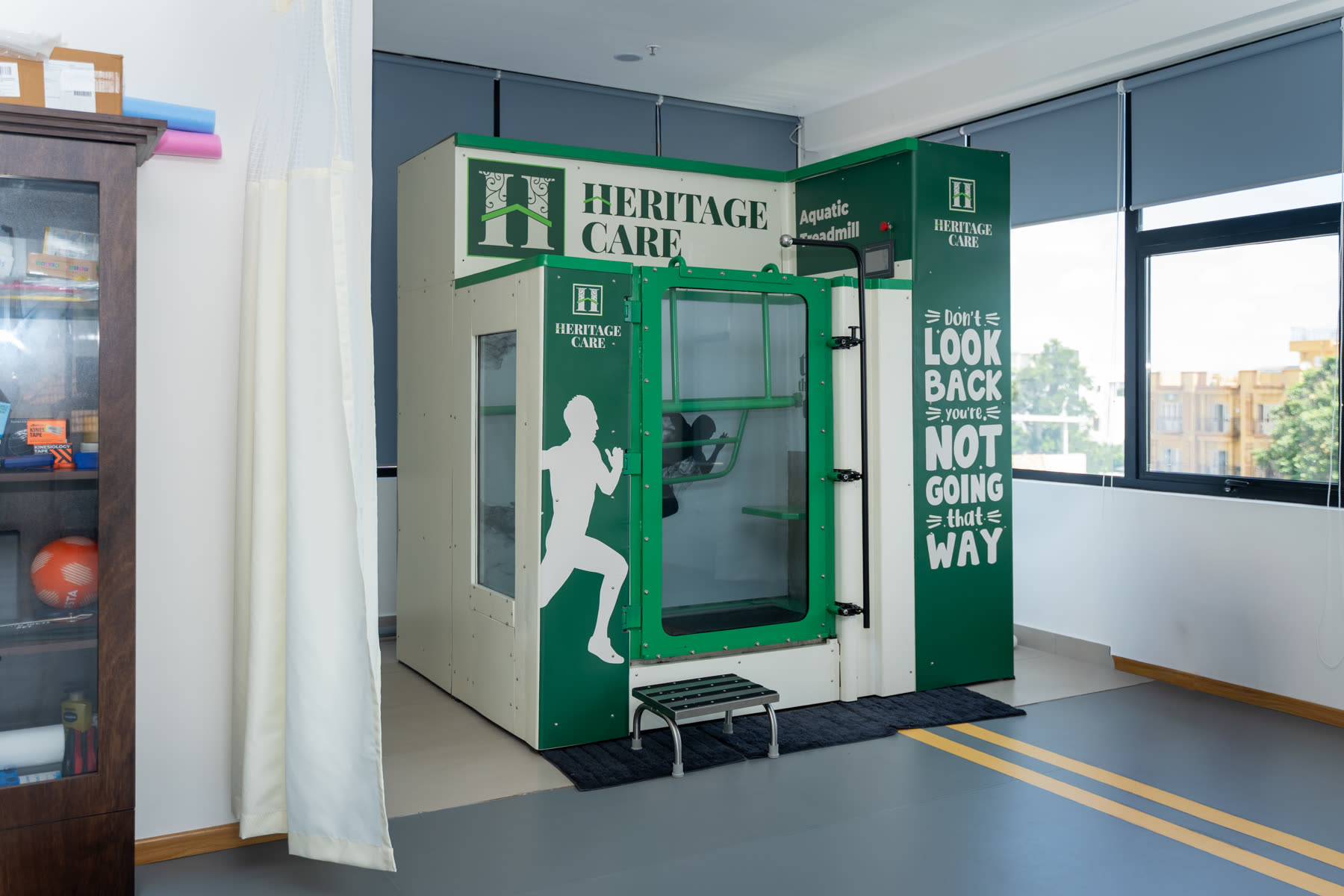 Aquatic treadmill for hydrotherapy at Heritage Care